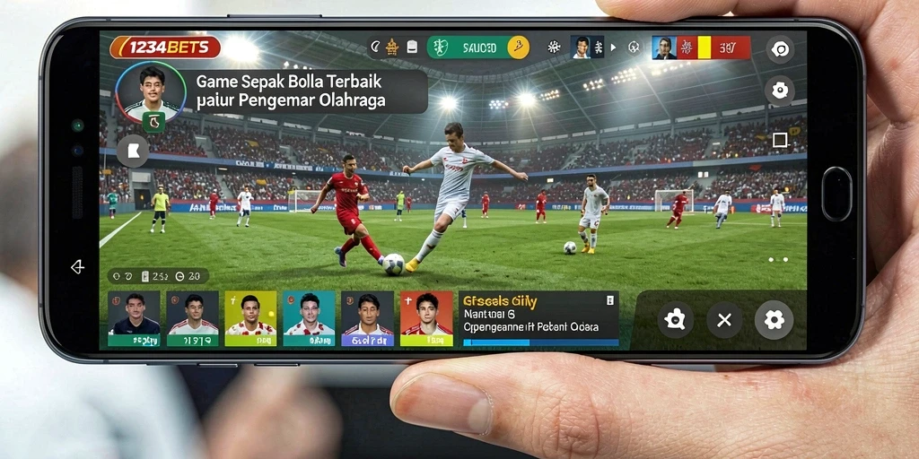 Tampilan gameplay menarik dari 1234BETS dengan aksi sepak bola yang mendebarkan.
