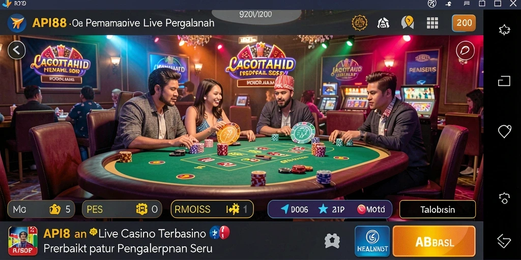 Tampilan gameplay Live Casino yang seru dan mengasyikkan dari API88.