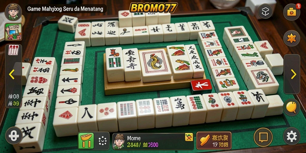 Gameplay seru Mahjong di BROMO77 dengan desain yang menarik.