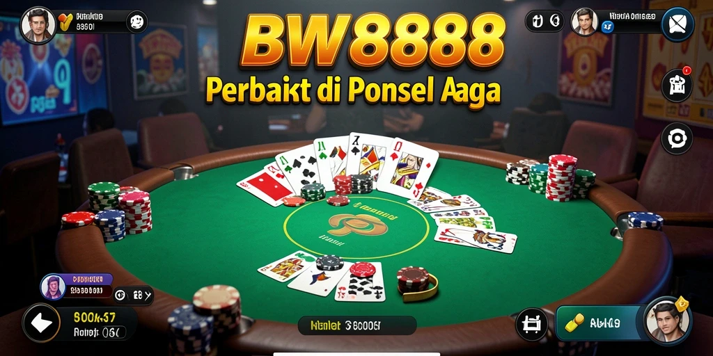 Tampilan gameplay menarik dalam permainan Poker BW888.
