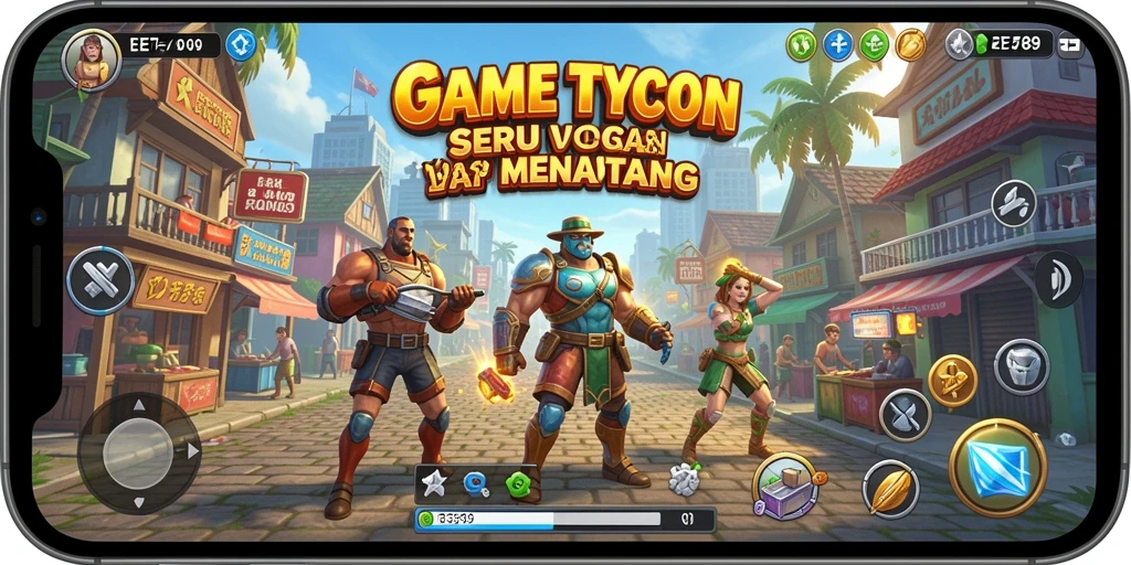 Gameplay Tycoon yang mendebarkan dan interaktif.