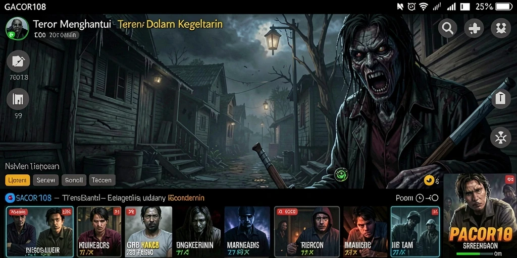 Tangkapan layar menampilkan momen menegangkan dalam permainan GACOR108.