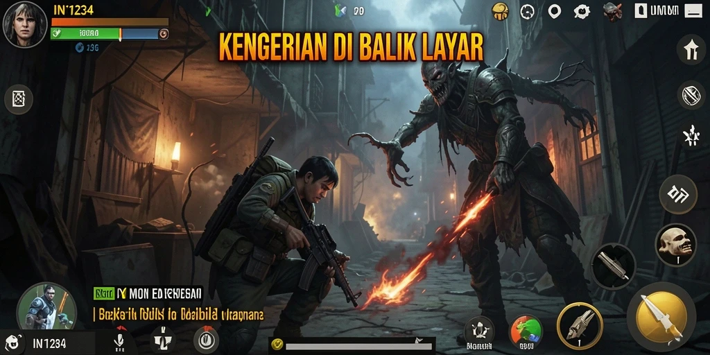 Gamplay menegangkan dalam IN1234 yang penuh kengerian dan misteri.