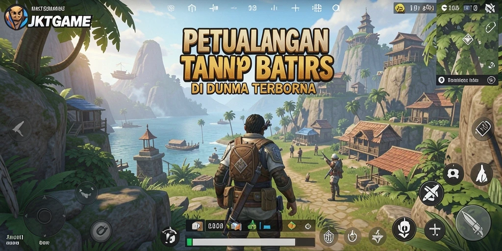 Screenshot gameplay JKTGAME yang menunjukkan petualangan epik dalam dunia terbuka.