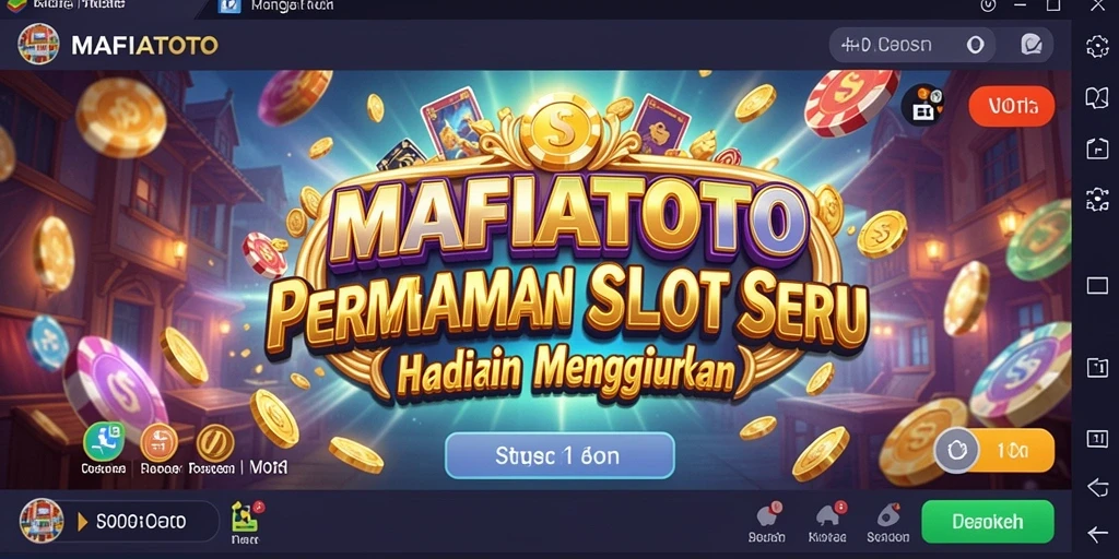 Screenshot gameplay MAFIATOTO menampilkan mesin slot yang memukau.
