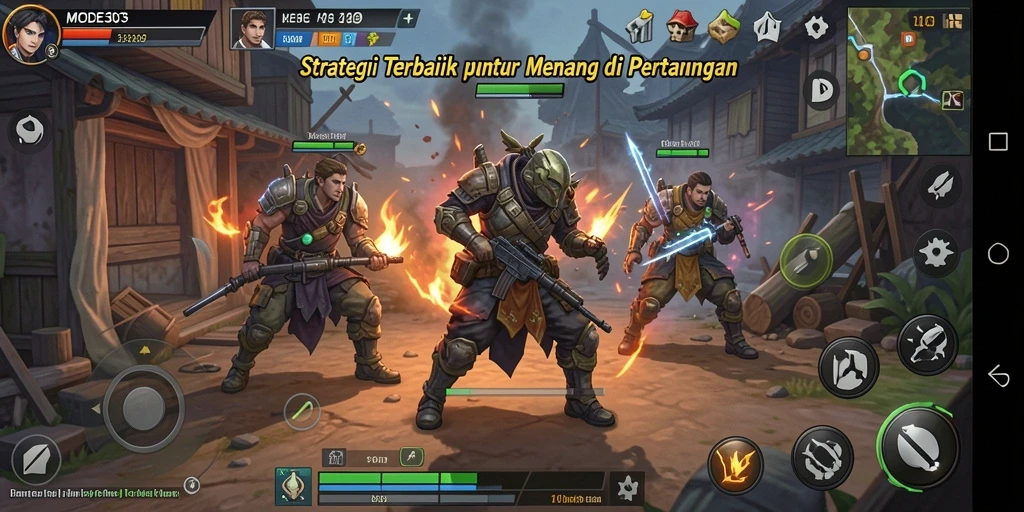 Tampilan gameplay strategis yang menarik dan mendebarkan di MODE303.