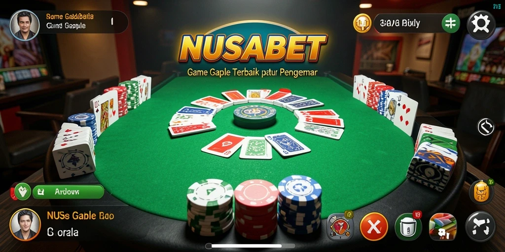 Tampilan gameplay seru dalam permainan Gaple NUSABET.