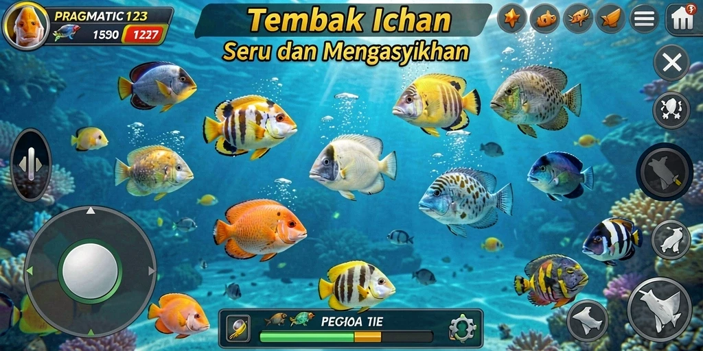 Screenshot utama PRAGMATIC123 menampilkan gameplay seru Tembak Ikan.