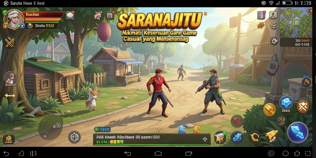 Tampilan seru dari gameplay SARANAJITU yang menarik dan interaktif.