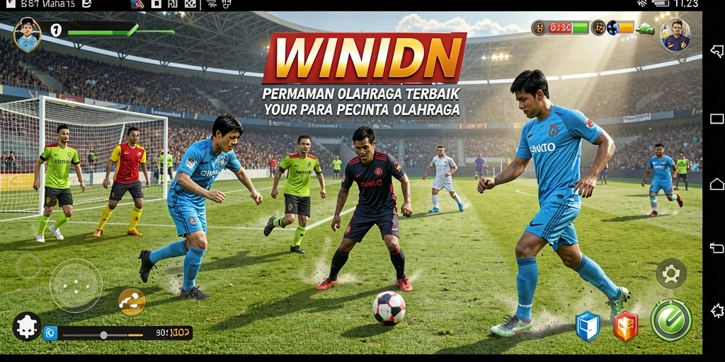 Tampilan menarik dari gameplay WINIDN menunjukkan berbagai olahraga.